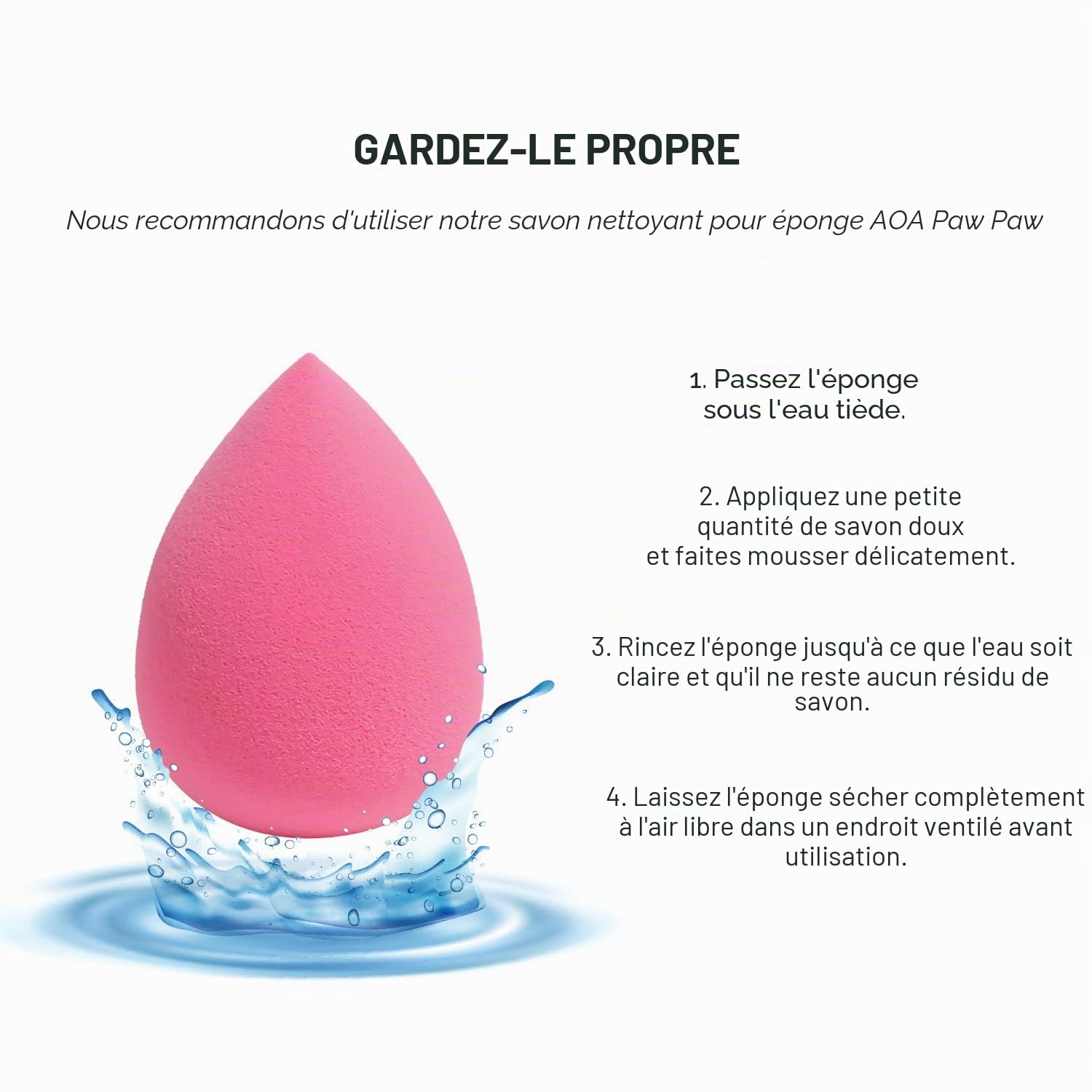 AOA Studio Wonder Blender Lot de 6 éponges à maquillage super douces sans latex et haute définition pour poudre, crème et liquide