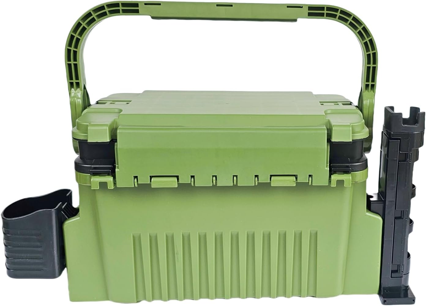 Fishing Tackle Box Fishing Tackle Storage Fishing Bucket with Rod Holder Live Fish Bait Bucket Multifunctional Outdoor Fishing Box Fishing Tools Multi-Functional (Green, Big) Big Green