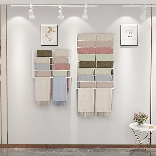 Miniatura 6 de Estante grande para bufandas soporte de pared comercial para armario de dormitorio soporte para colgar pantalones ropa chales envolturas toallas