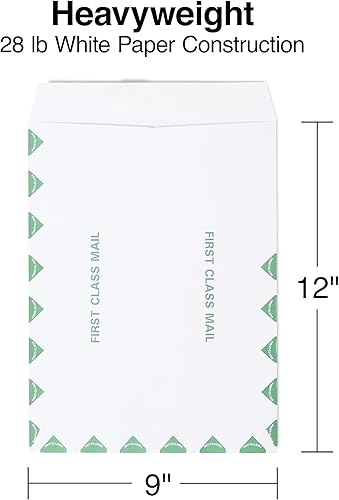 Miniatura 3 de Staples First Class Easyclose - Sobres para catálogo, 9.0 in de largo x 12.0 in de alto, blanco y verde, 200caja (St50191-Ccvs)