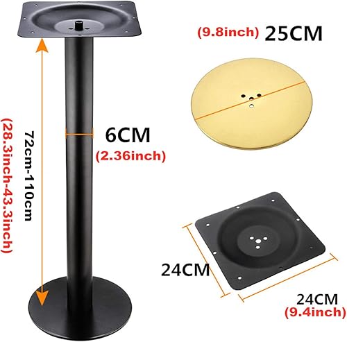 Miniatura 2 de Patas de escritorio de una sola columna resistentes, patas de acero inoxidable para mostrador, columna de soporte para patas de mesa de café de bar,