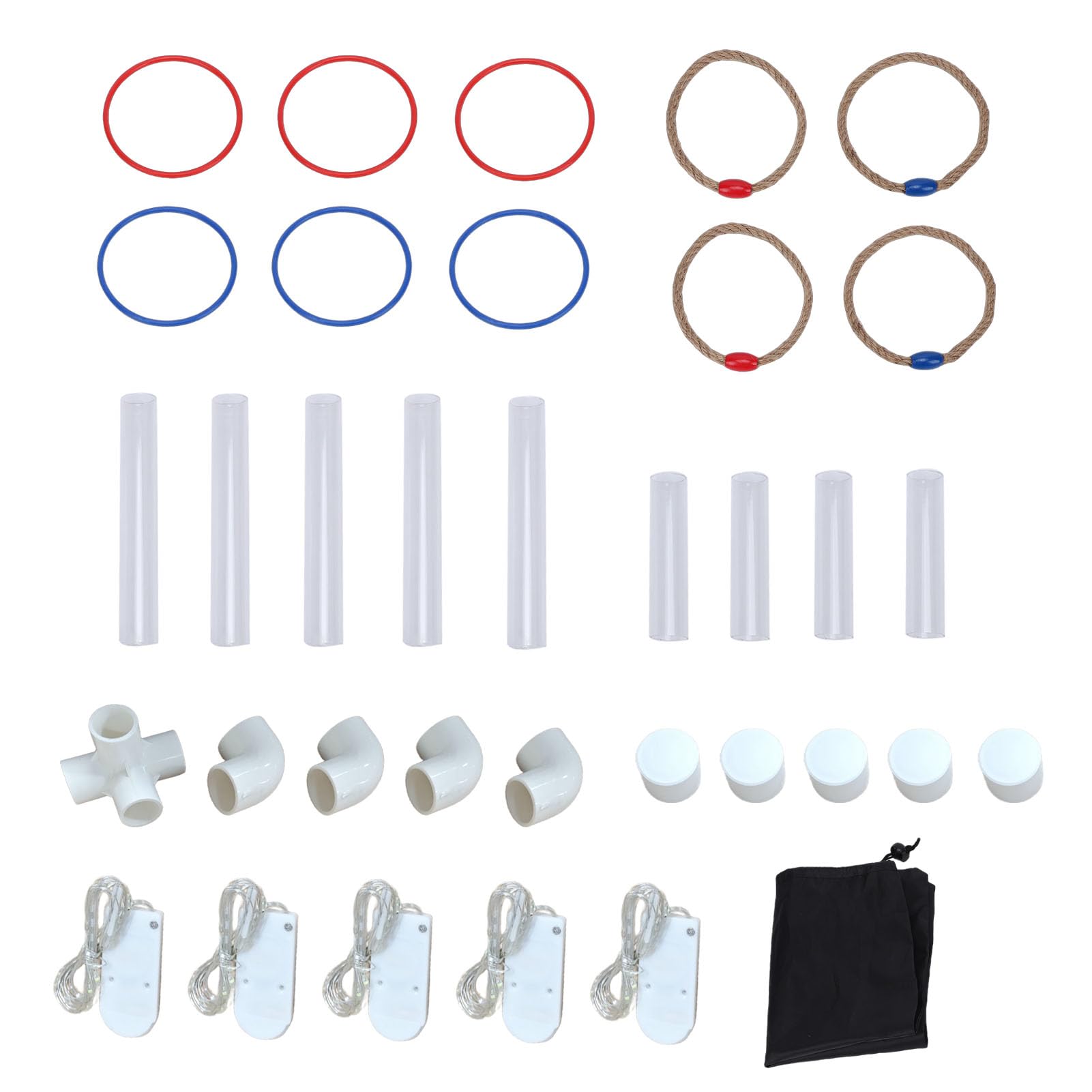 Gioco di lancio a LED che si illumina al buio con luci integrate e trasporto per campeggio all'aperto, spiaggia, picnic