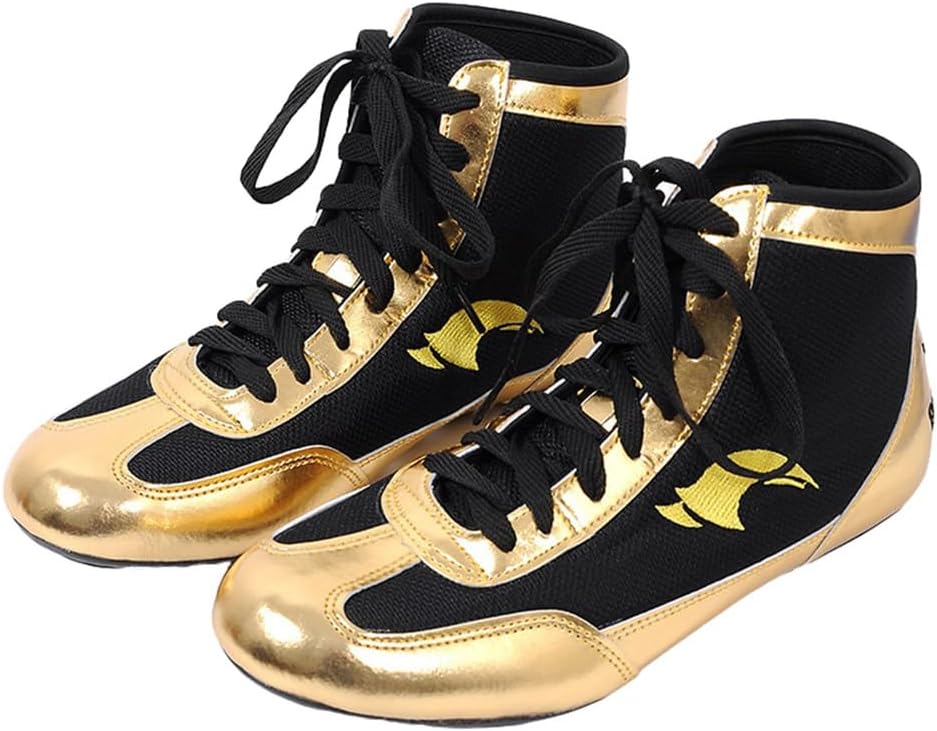 Mesh Wrestling Sports Shoes Lightweight Breathable Boxer Fitness Sneakers Anti-Slip High-Top Boxing Training Boots