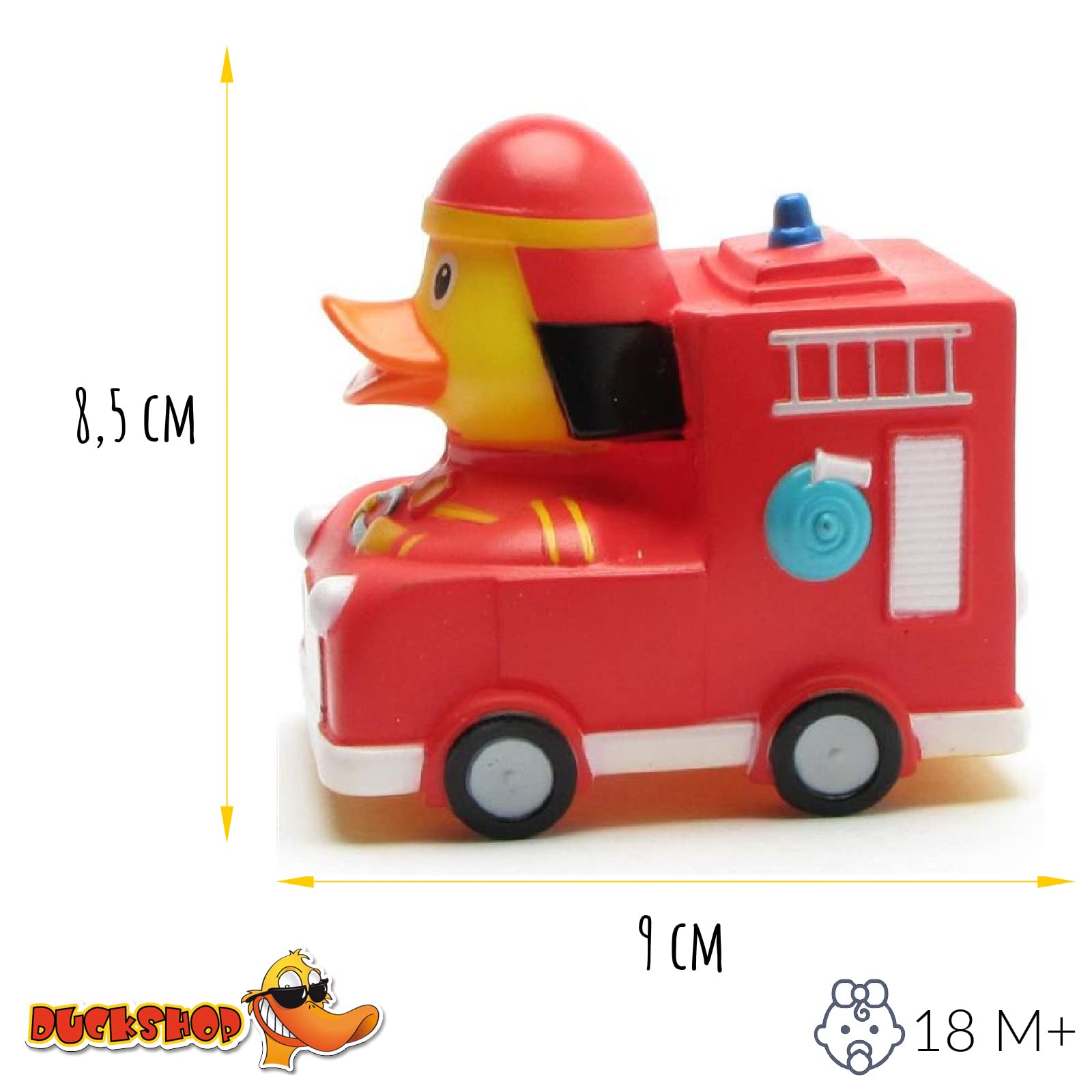 Duckshop Canard De Bain Avec Porte-clés Pour Canard De Bain I L 9,5 Cm