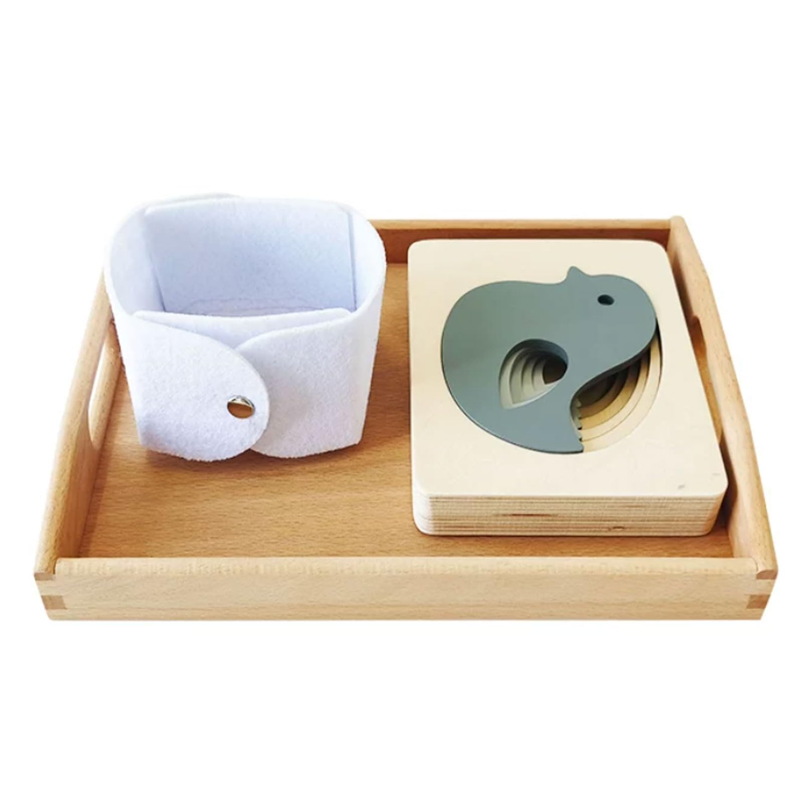 ttnmrc Montessori Wooden Size Progressive Inset Puzzles Set