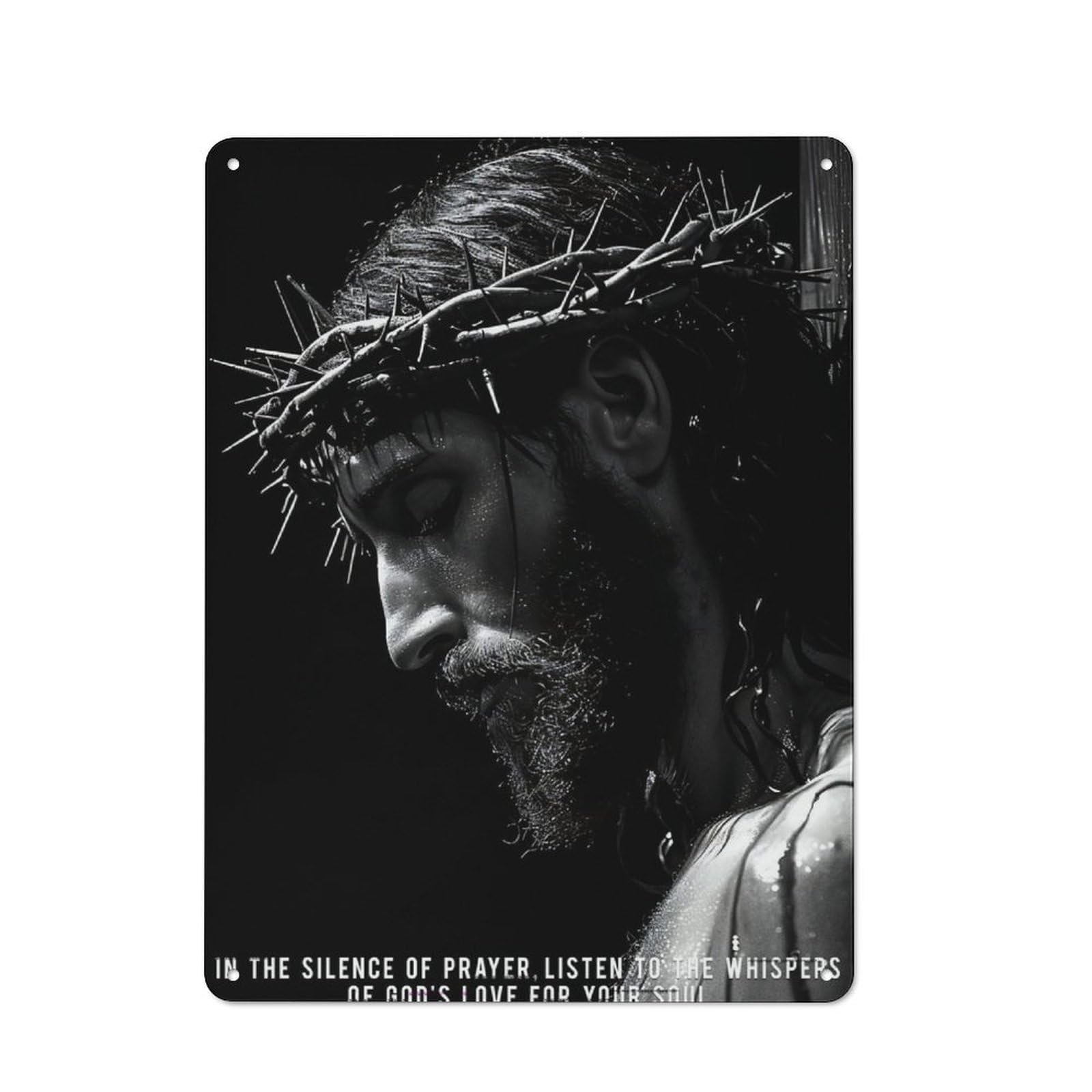 Junmoney Christ Poster Catholic For Lounge Or Reading Corner, Retro Metal Sign 40X30cm, For Metal Sign Collectors, For Garage And Workshop Walls