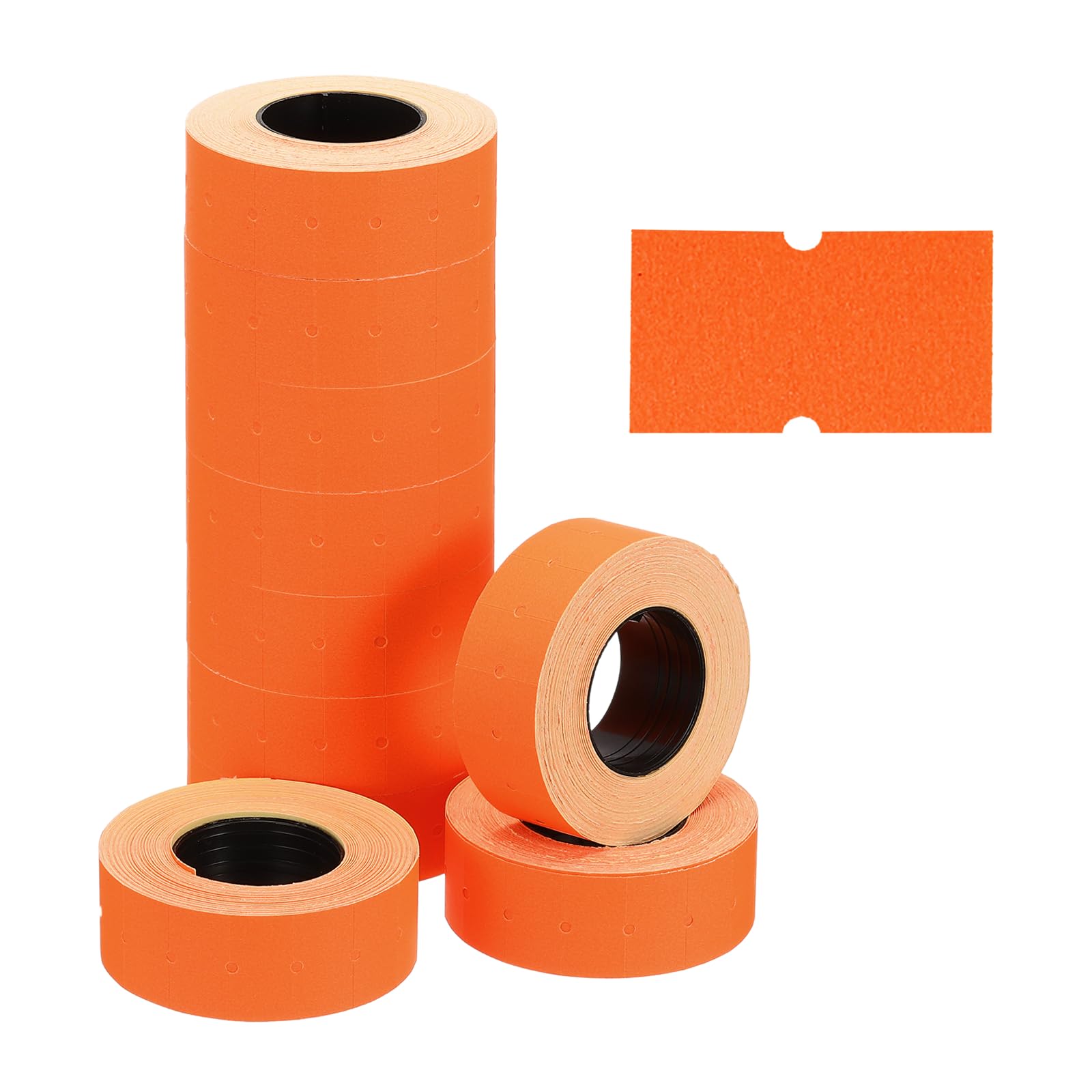 PATIKIL Pricing Labels, 10 Rolls 8000 Price Price Gun Labels Self-Adhesive Rectangular Puzzle Shape Marker Tag Stickers for Date Gun, Orange