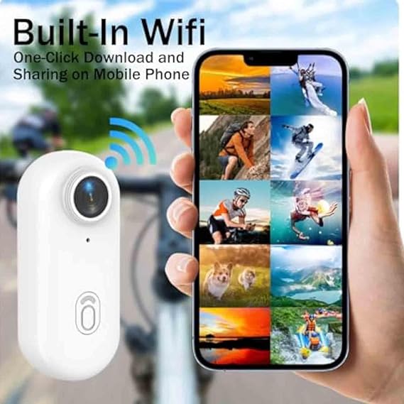 HD Action Camera, POV Camera, 360 Rotation Portable Wearable Mini Action Cam, for Motorcycle, Bicycle, Diving, Travel
