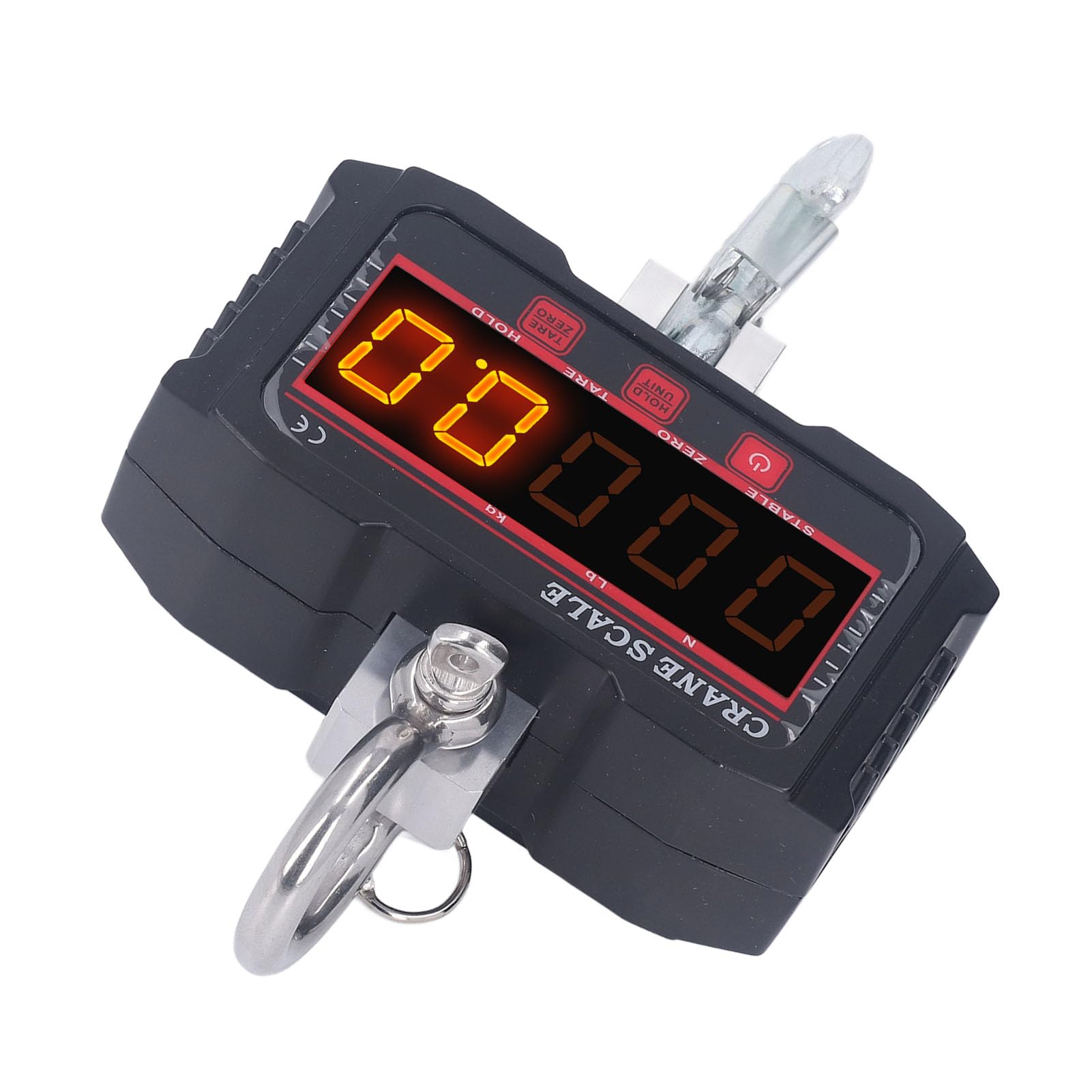 Bilancia Sospesa Digitale, Gru E Ic Display a LED Portatile Industriale Ad Alta Precisione Portatile per Pesatura Nera all'aperto con Aziende Agricole 1000 Kg 2000 Libbre (500