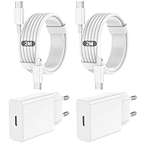Caricatore USB C,2 Pack Cavi USB-C a USB-C da 2M, Caricabatterie Rapido Batterie di Per iPhone 17, 16, 15, Plus, Air, Pro, Max, Per Galaxy S25, S24, Per iPad, Pro, Min, charger adattatore