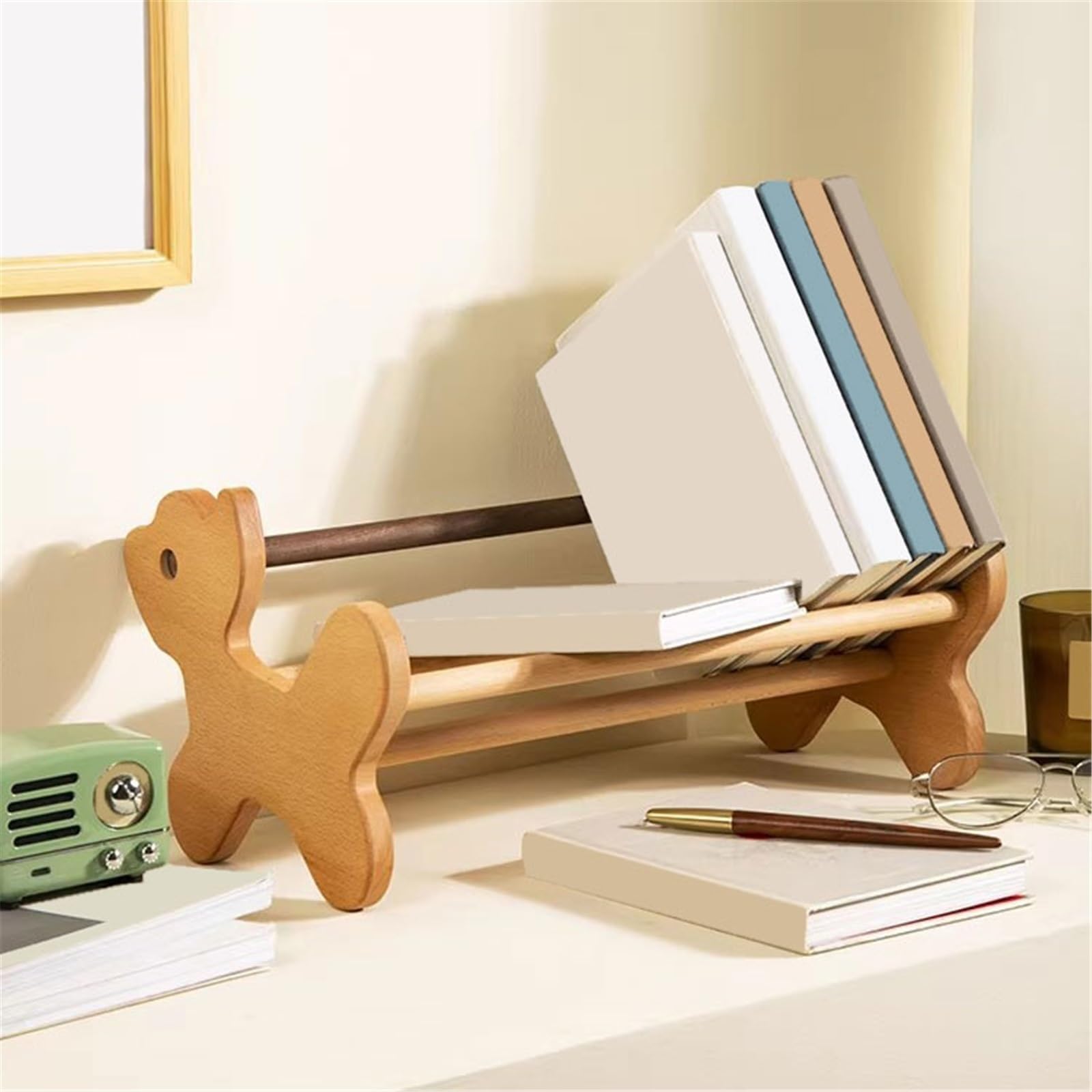 Nordischer Minimalismus, Tierformen, Bücherregal, Schreibtisch-Top, kreativer CD-Präsentationsständer Regal Bücher