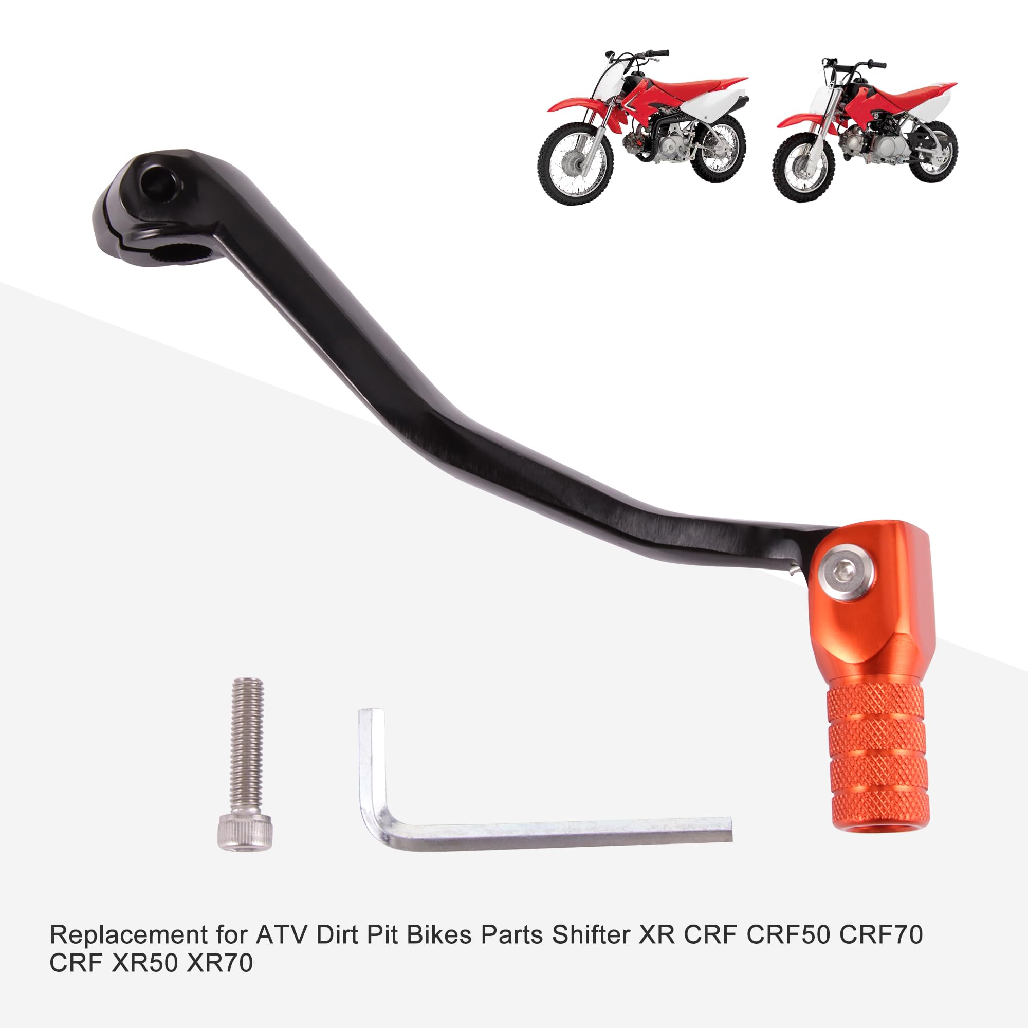 GOOFIT Motorcycle arancione Alta Qualità Lega di Alluminio Pedal Pieghevole Leve del cambio Sostituzione per Moto ATV Sump