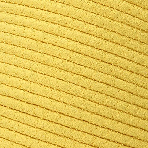 Image of ALBY Woven,Tall Wicker Laundry Basket for Blankets,Clothes,Pillows,Toys,Shoes Large Cotton Laundry Hamper for Bedroom Living Room Bathroom Nursery (15d'' x 12h'' inch, yellow cat)