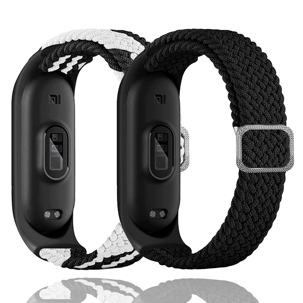Correa de reloj de nailon para Mi Band 7/6/5/4/3 pulsera de tela elástica trenzada de nailon suave pulseras deportivas elasticidad correa de reloj expandible transpirable para Mi Band 7/6/5/4/3 — view 13