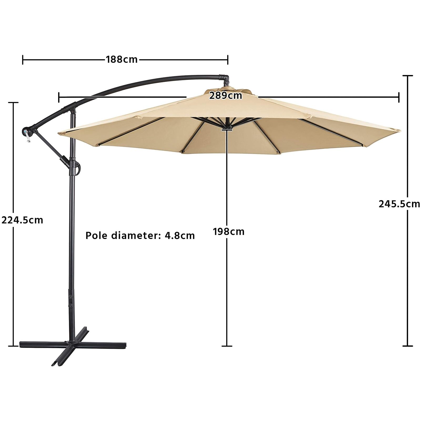 doral designs banana cantilever patio umbrella Amazon.com: Cantilever Parasol Umbrella