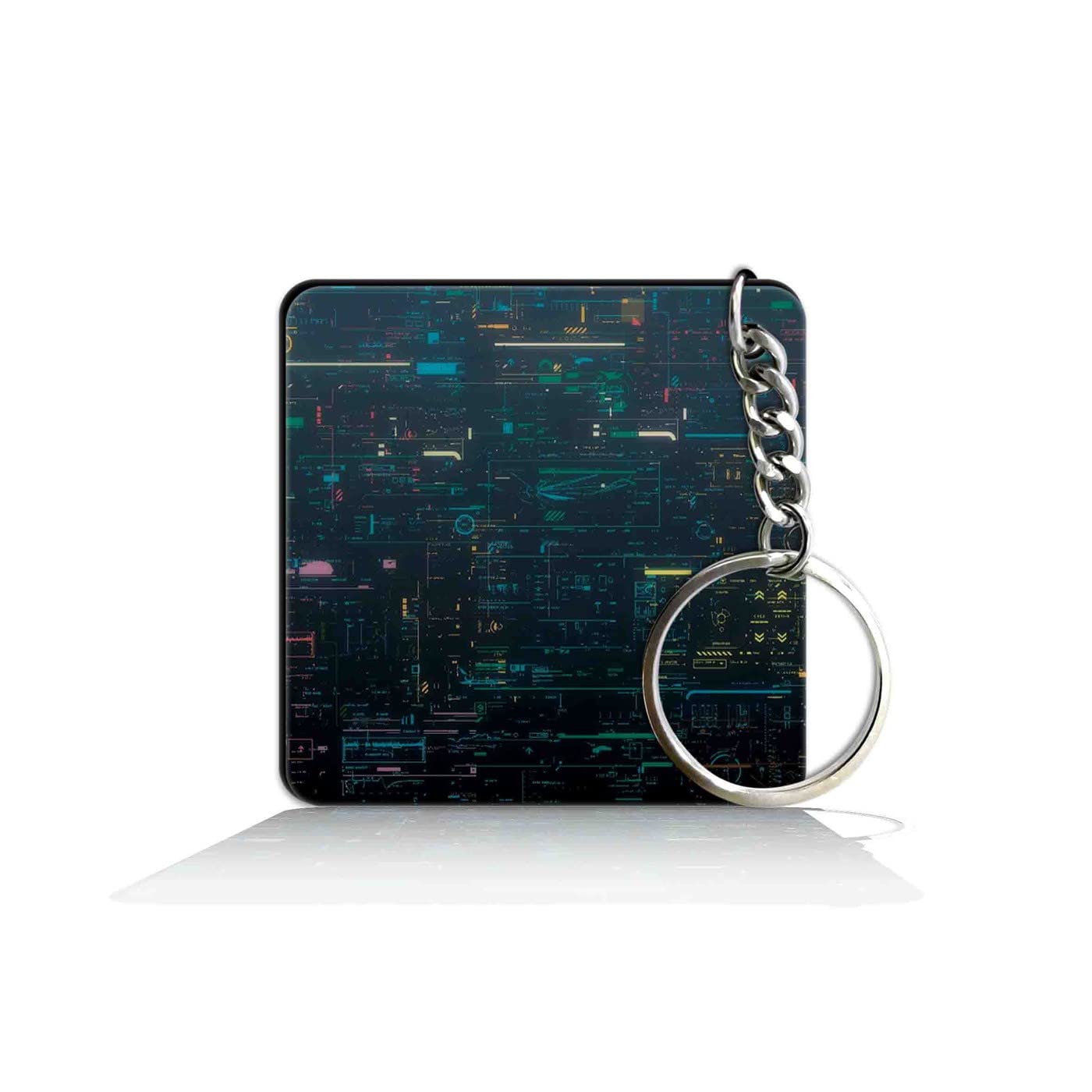 party gift Printed Square Keyring Keychain for Bag Wallet Purse Bike Car Cycle Lock Key House Keys 062-picture-32