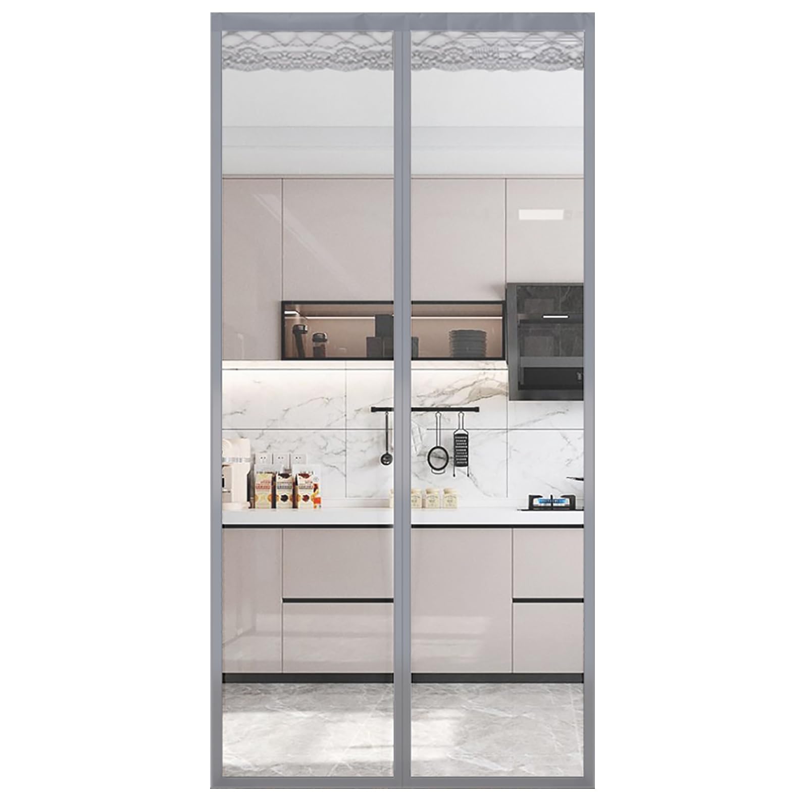 Marre du froid ? Rideau de porte thermique isolant 110x200 anti-courant d'air sans percer pour couloir