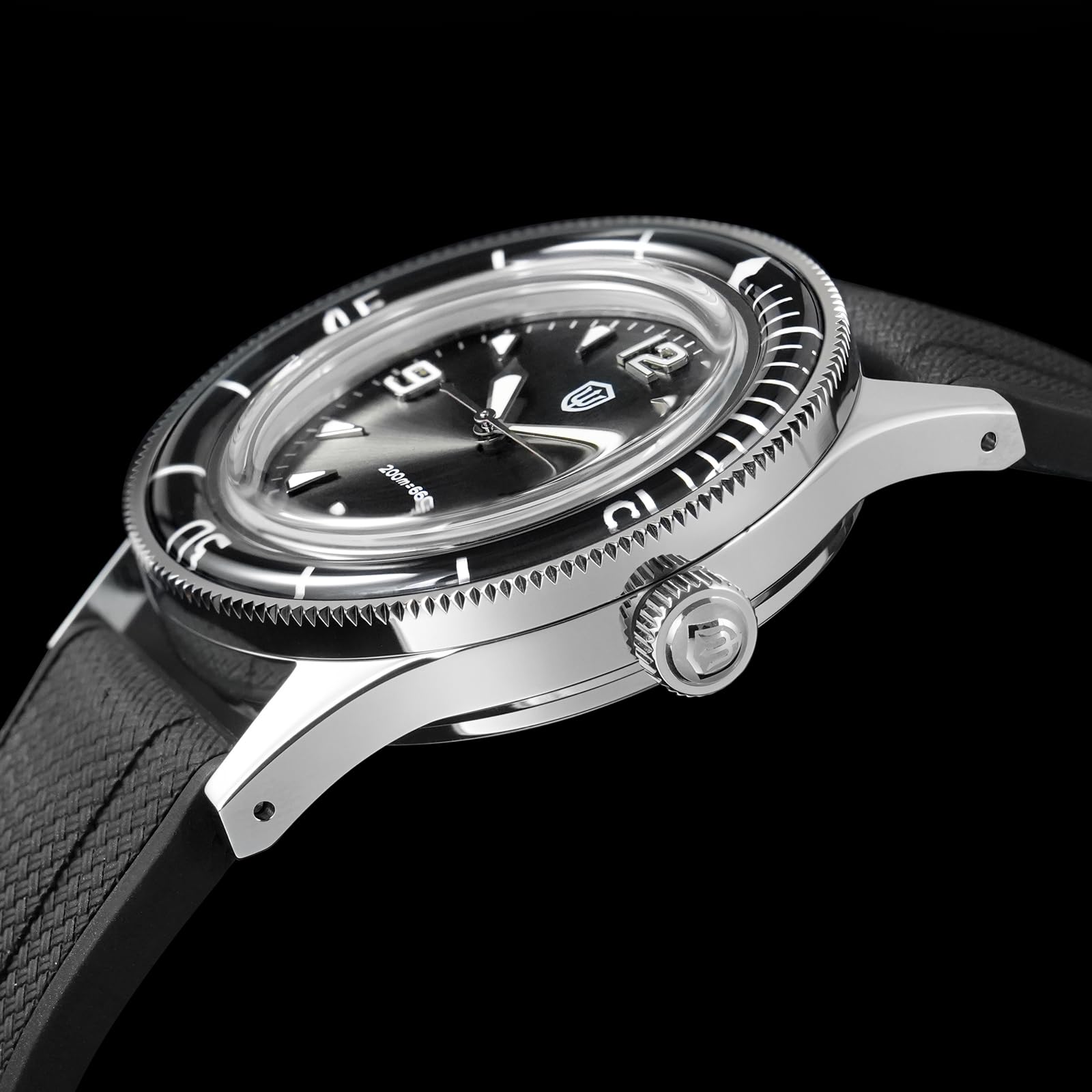 watchdives Taucheruhr für Herren WD50Q 50-Fathoms Quarzuhren Japan VH31 Sweep Sekundenwerk Blasen-Saphirglas Armbanduhr 200m Professionelle Taucheruhr BGW9 Blau Leuchtmasse 38mm Gehäuse
