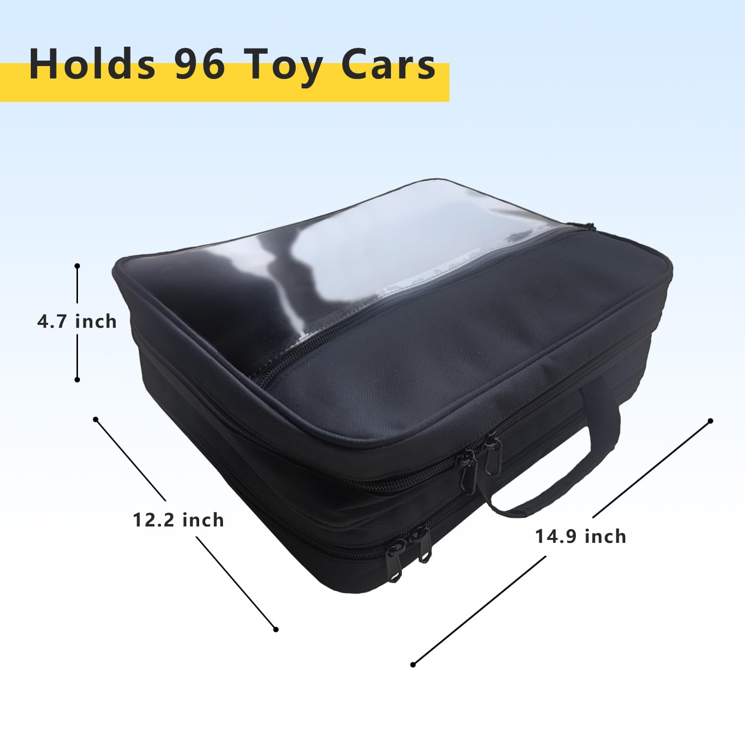 Mi Ya Mi Lai 96 Toy Cars Storage Case Compatible with Hot Wheels, Hotwheels Carrying Case for Hot Wheels Car,Matchbox Cars,Mini Toys.Hot Wheels Storage Case,(Black Bag Only)