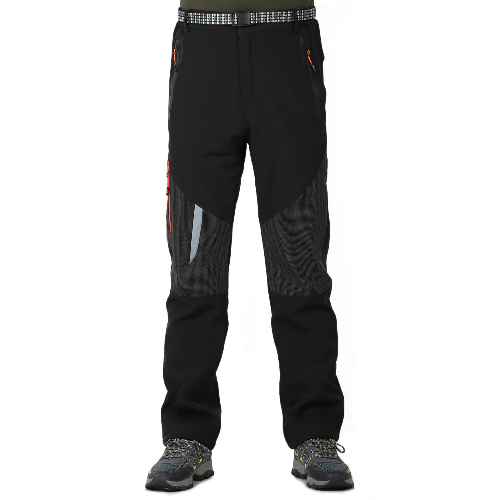 LHHMZ Pantaloni da Passeggio Invernali in Pile da Esterno da Uomo, Pantaloni da Ciclismo da Arrampicata da Sci Caldi Resistenti alle intemperie Antivento