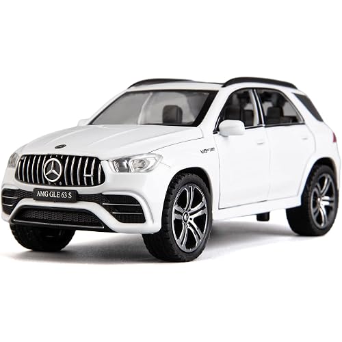 WAKAKAC GLE63S AMG Model Car 1/32 Alloy Diecast Pull Back Toy Car with Light and Sound Model Vehicle for Boys Girls Gift(White)
