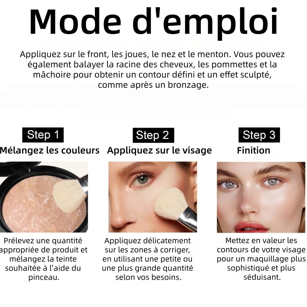 lankerain beauty poudre antirides, contrôle durable de l'huile, couverture complète, transfert - proof, Un maquillage naturel, 24h de couvrance