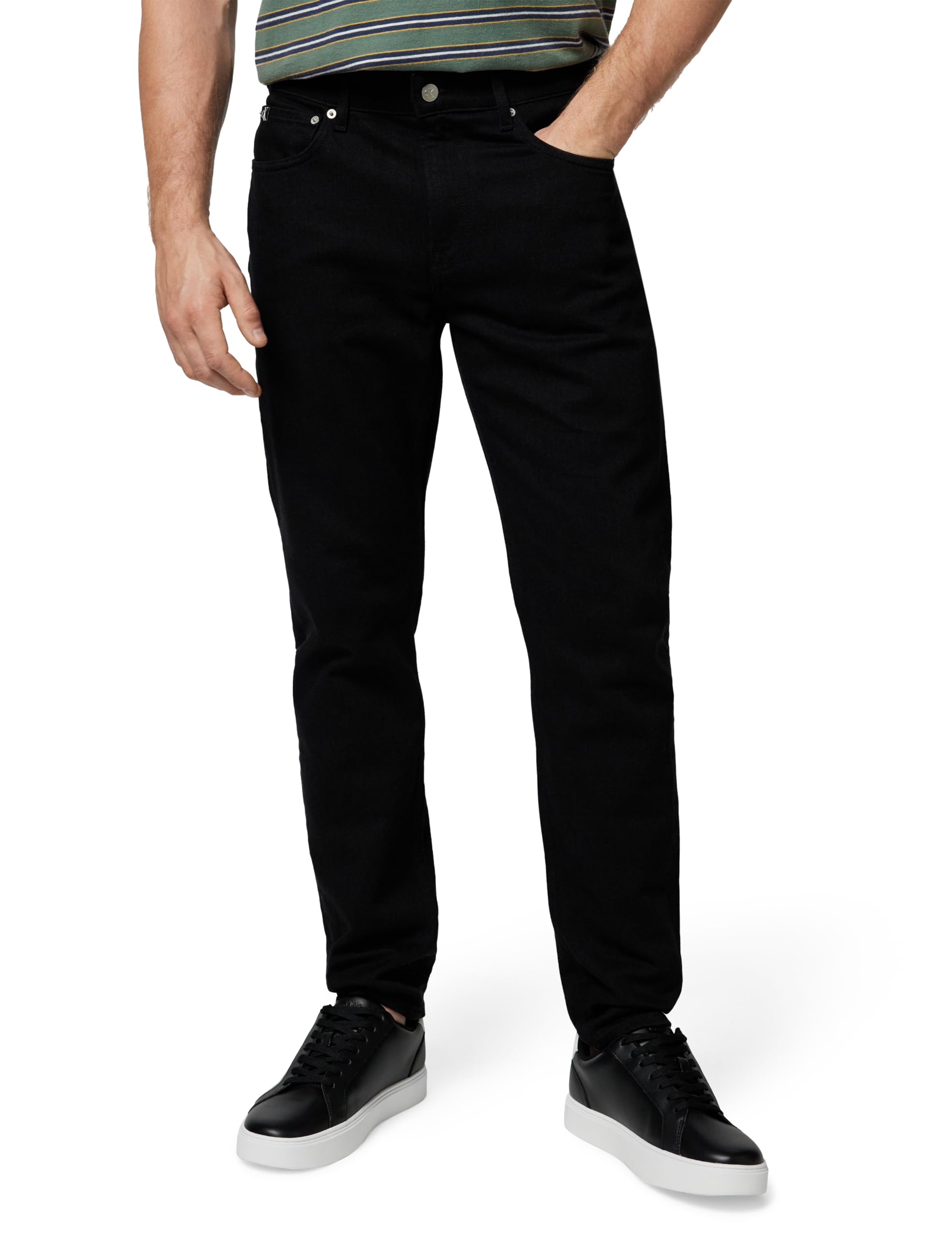 Calvin Klein Jeans Men's Denim (Denim Black) Slim Taper J30j323688 Pants, 36W / 32L Uk