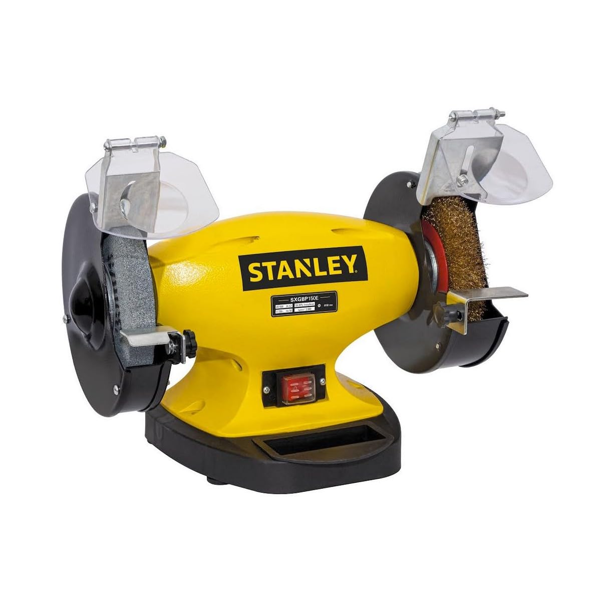 Stanley SMCGBP150E Bench Grinder - 150mm Wheel Size - 330W - Cast Iron Frame