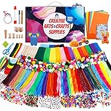 Vigorfun Arts and Crafts Supplies for Kids, 1500+ Piece DIY Craft Kit Library in a Box for Kids Ages...