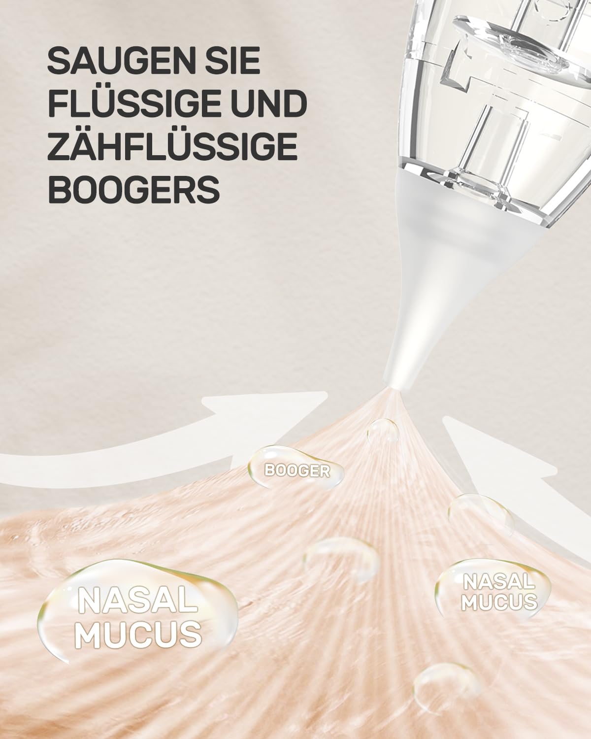 Nasensauger Baby, Nasensauger Baby Elektrisch, Elektrischer Nasensauger Baby Staubsauger Wiederaufladbar Mit 3 Saugstärken Musik Funktion Und 3 Größen Silikon Tipps