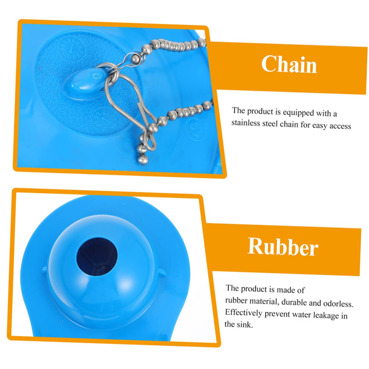 VILLCASE 3 Sätze Abtropfenventilkautschukstopfen Abtropfen Toilettenstopper Klappe Reparaturteile Für Toiletten Ketten Klappe Für Toilettenteile Ersatz-toilettenklappe Pvc Blau 2 Stücke * 3