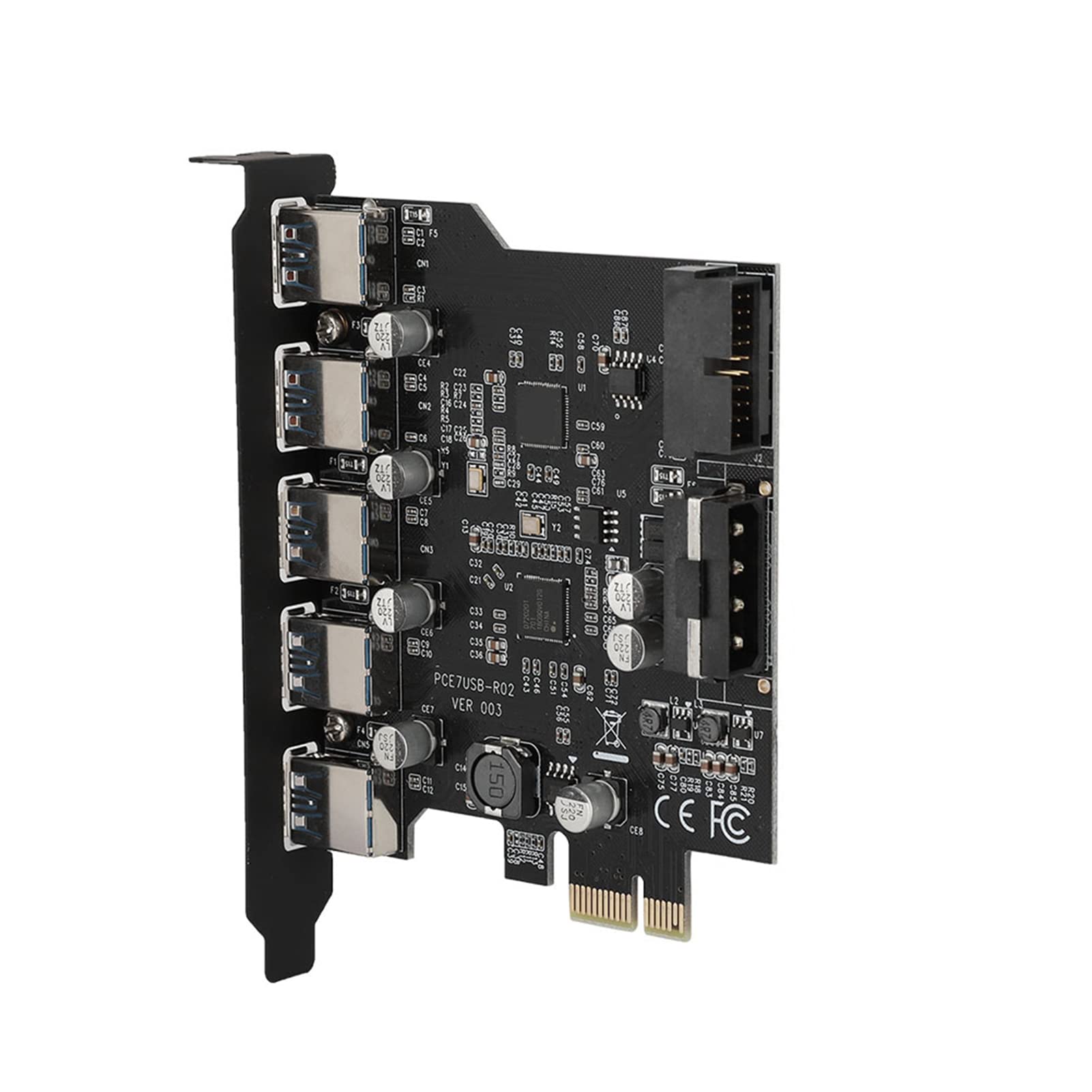 Scheda di espansione PCI Express a 5 porte USB 3.0 Supporto UASP Trasferimento dati ad alta velocità per case tower desktop standard