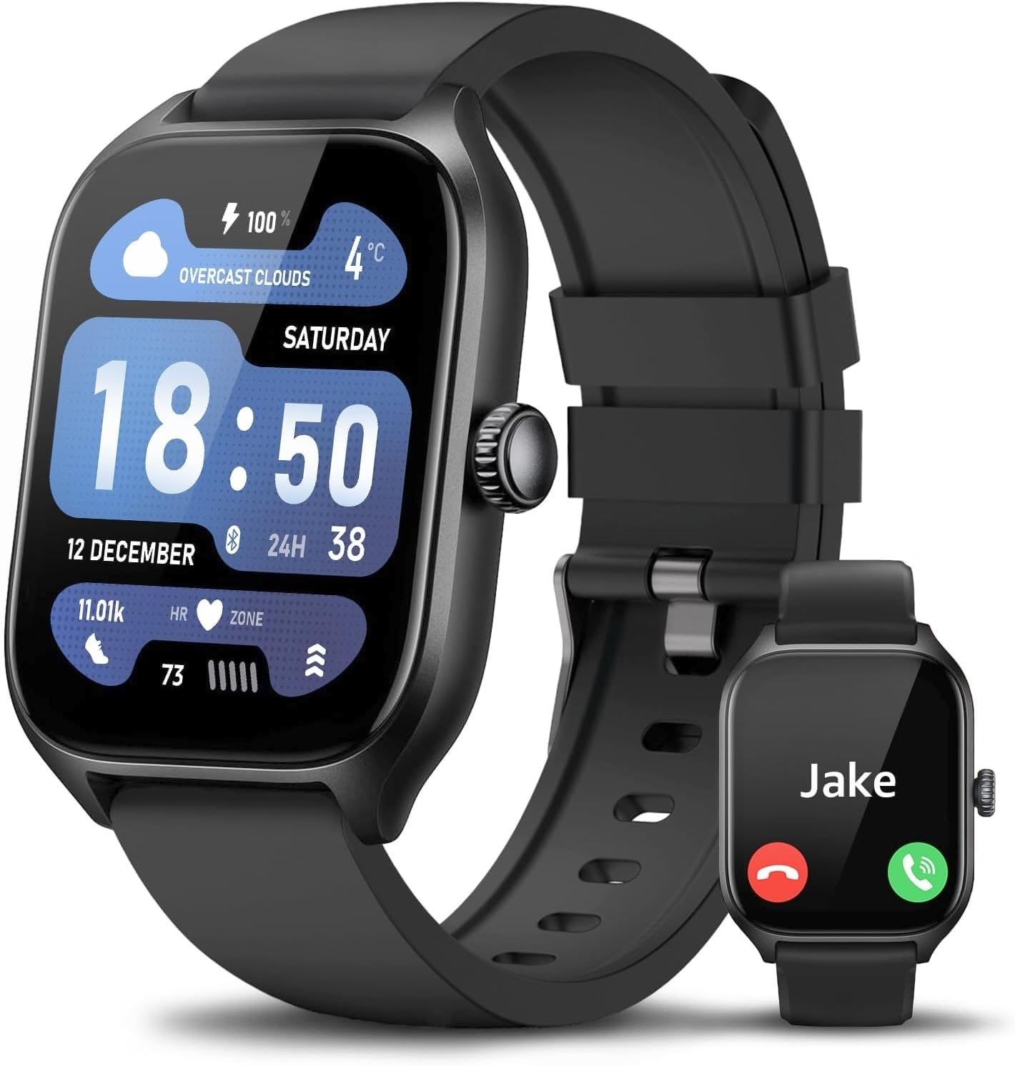 AcclaFit Smart Watch in water, demonstrating IP68 water resistance