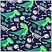 VmG-Store Tissu en jersey de coton, vendu au mètre pour enfant, 150 cm de large (dinosaures vert JC004, 50 x 150 cm)
