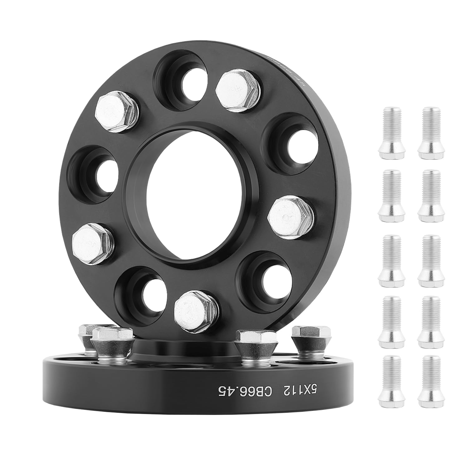 GEARMONSTER Distanziali 2x20mm Set di dischi distanziatori LK: 112/5 NLB: 66,45 con 10 viti per ruote M14x1,5x25mm Distanziali per Mercedes-Benz
