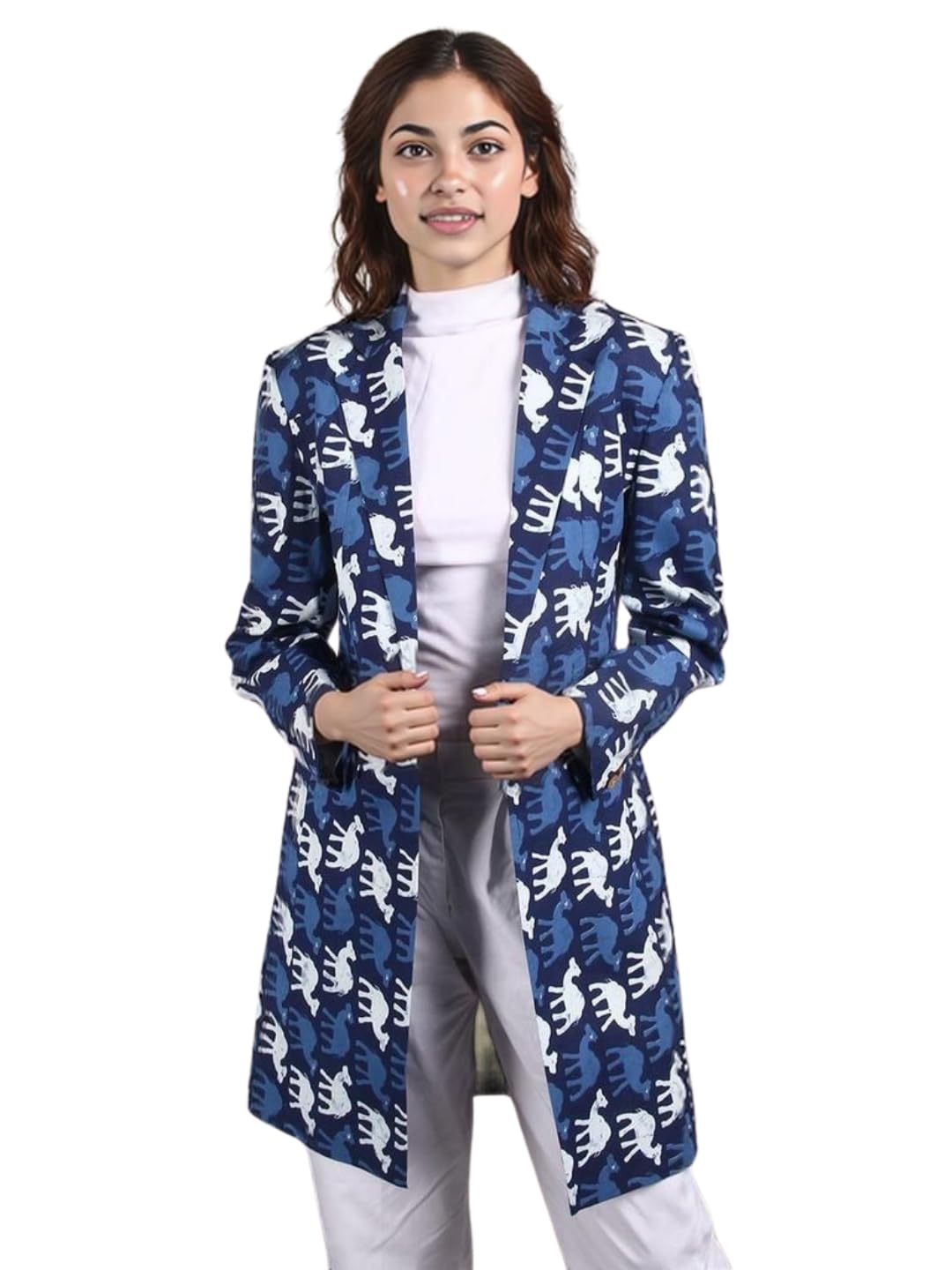 talethread Women's Indigo Cotton Blazer-picture-25