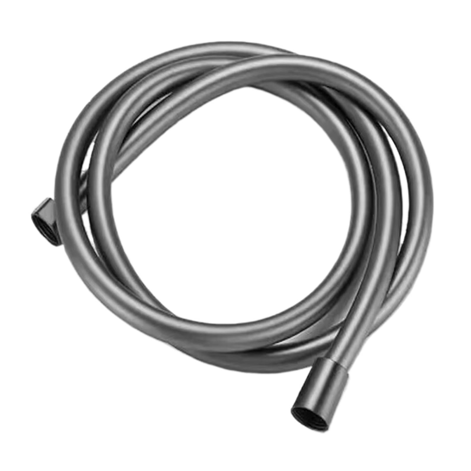 Kdberhfsa Grey 1.5/2/3M Black Pvc Flexible Shower Hose Long Bathroom Shower Water Hose Extension Plumbing Pipe Pulling Tube Bath Accessories(,200Cm)
