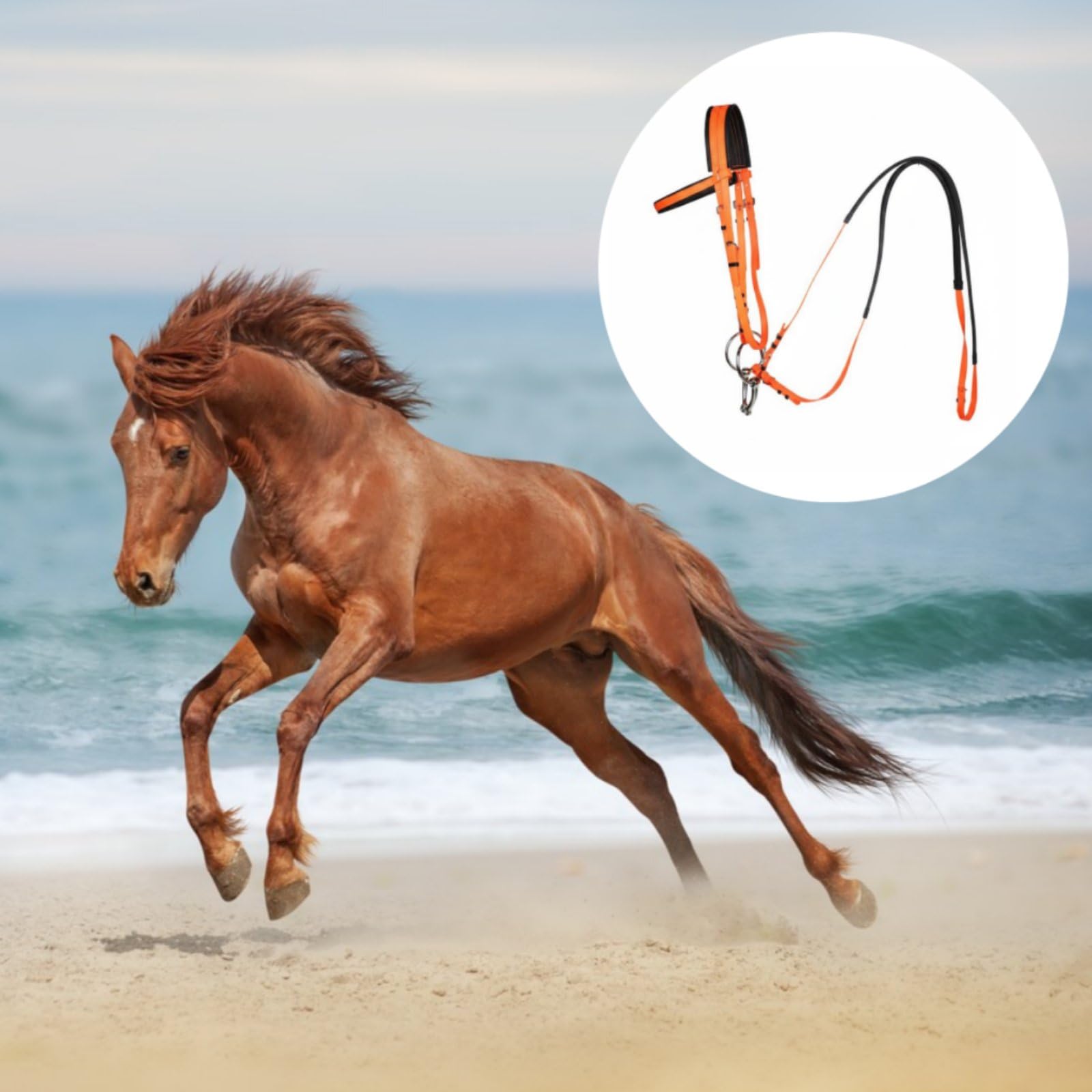 Brida de Caballo con Correas de Dirección Diseño Antideslizante Juego Arnés Cabeza Correas Dirección Acolchado Arnés Rienda Ajustable, Rosa