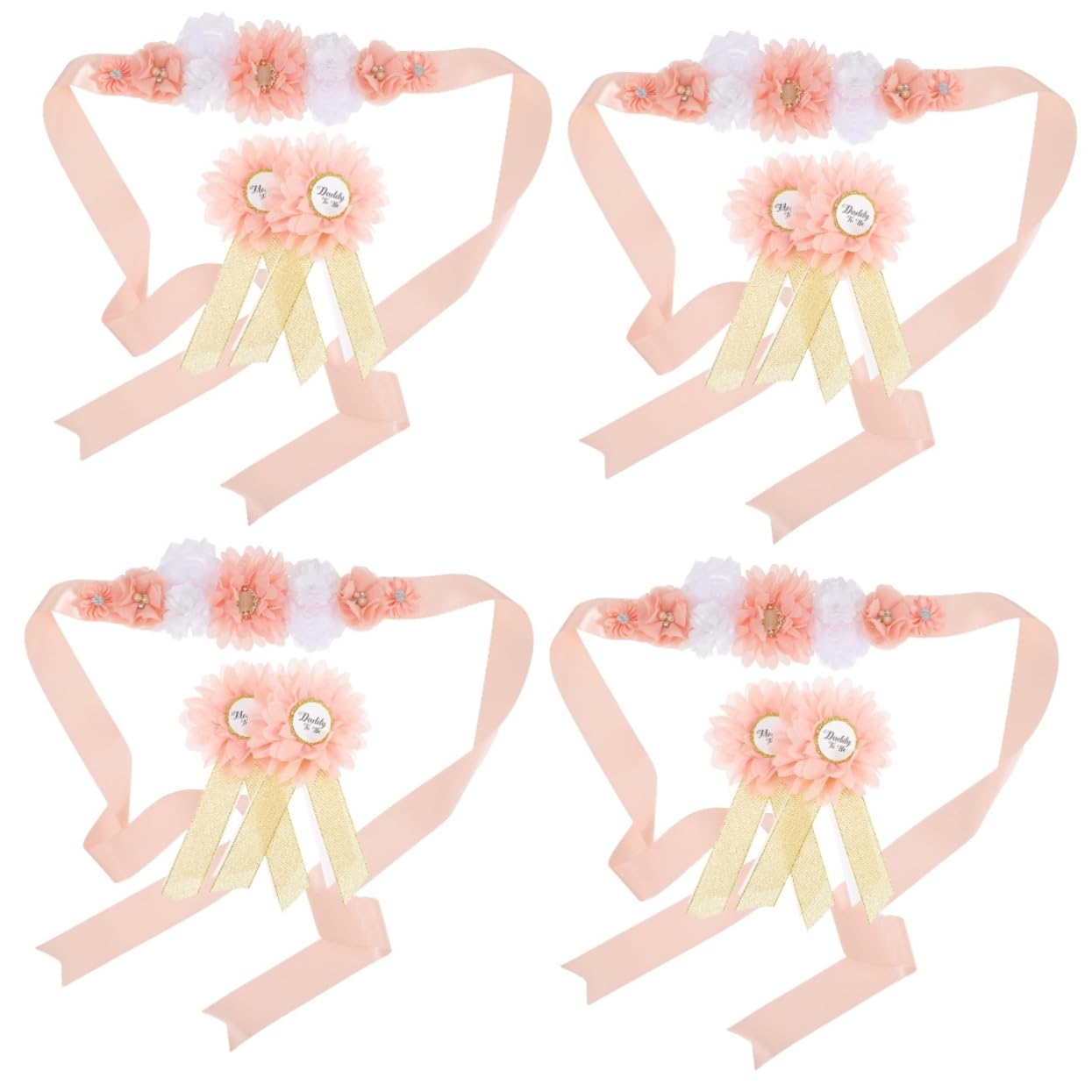 TOPBATHY 4 Set Di Fasce Per Gravidanza E Maternità Per Fascia Per Neonato Corsage Per Mamma