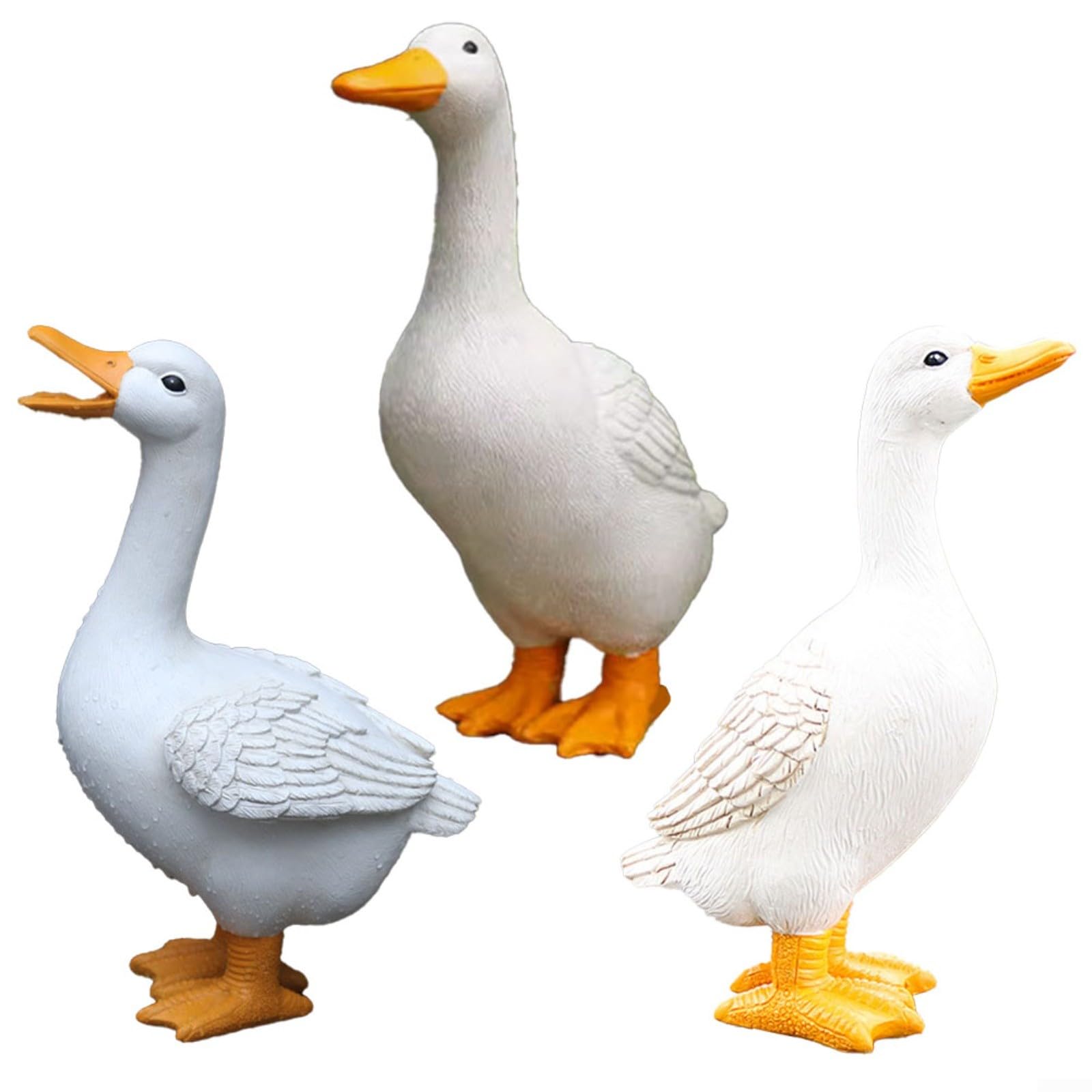 Statue canard en résine de qualité supérieure pour une cour élégante