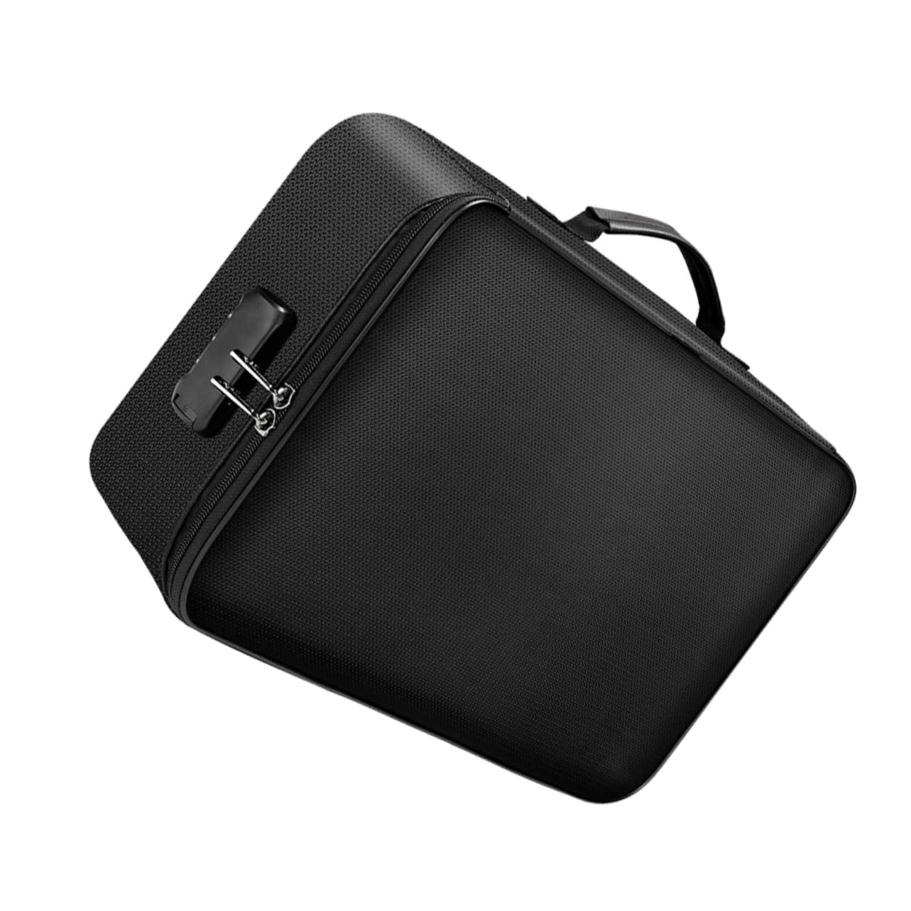 Borsa Documenti Ignifuga Nera Cerniera per Ufficio e Casa | Fibra di Vetro Siliconica, Grande Capienza, per Certificati e Contanti, Formato Portatile