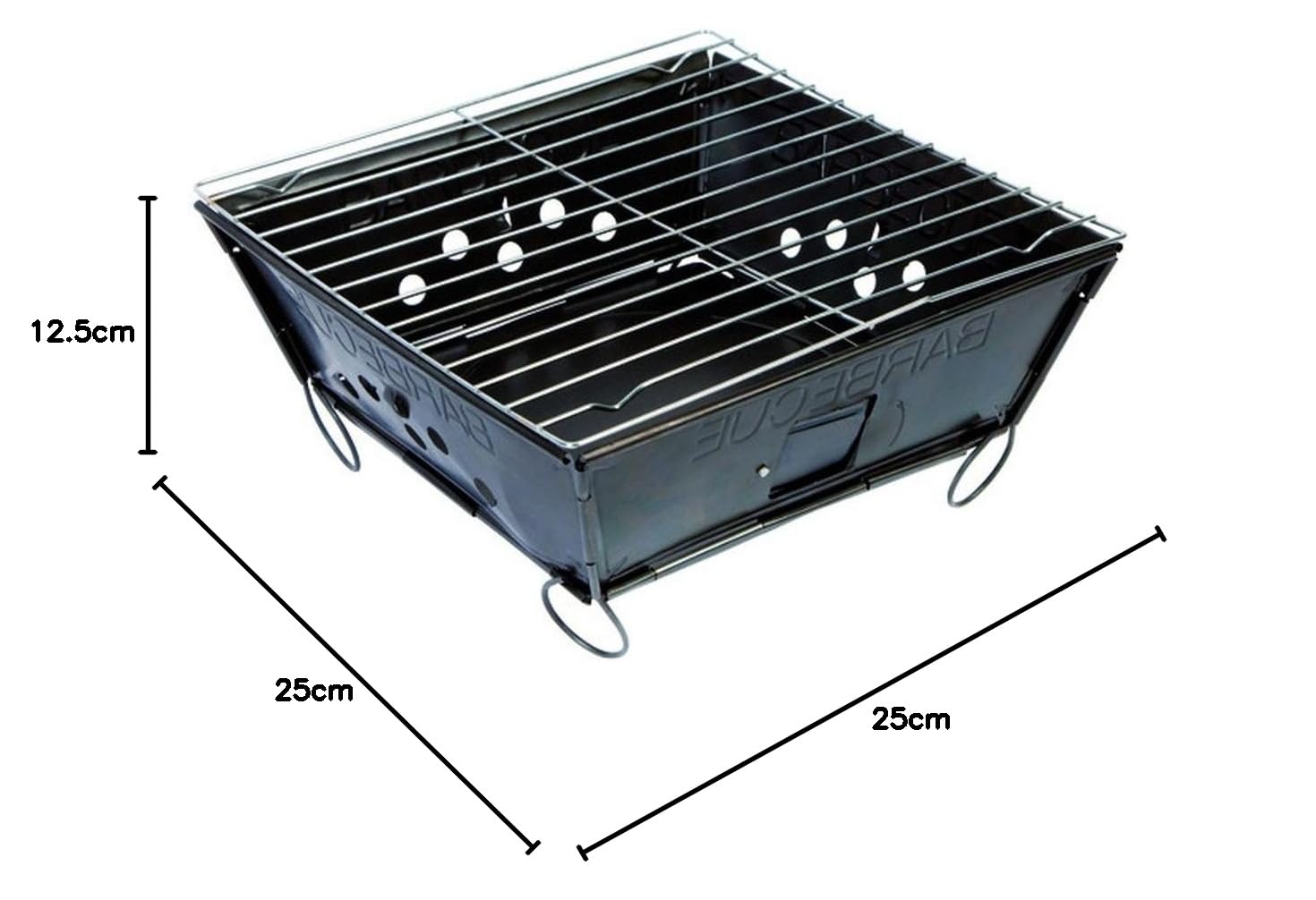Camp-Gear Grill - Koperta - Możliwość użycia - Węgiel drzewny - Czarny