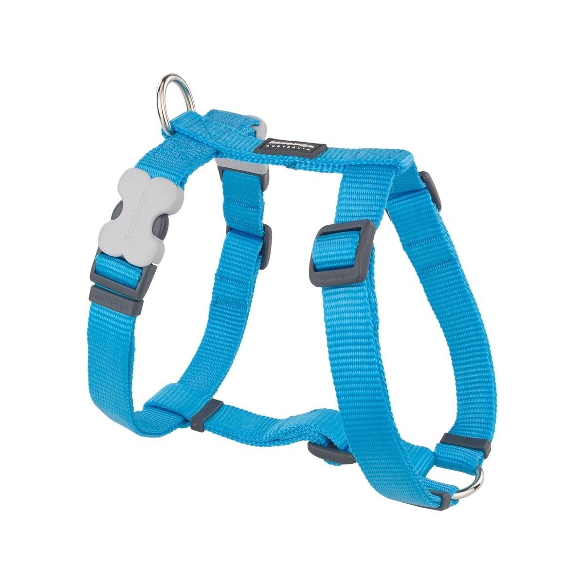 Red Dingo Classic Dog Harness Plain, Turquoise, X-Small 12mm
