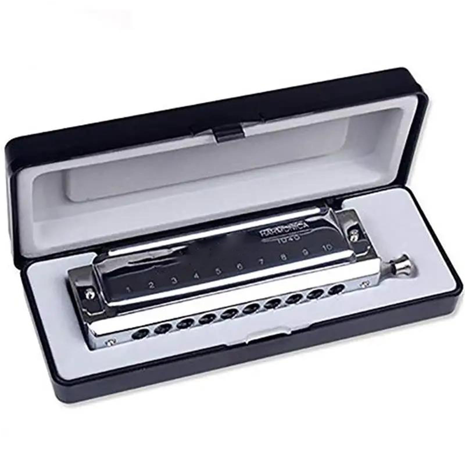 Harmonijka Harmonijka Chromatyczna C Klucz Wymienny 10 Otworów 40 Tonów | Harmonijka chromatyczna Klawisz C Zmienne dźwięki Instrument muzyczny 10 otworów 40 tonów dla początkujących dorosłych