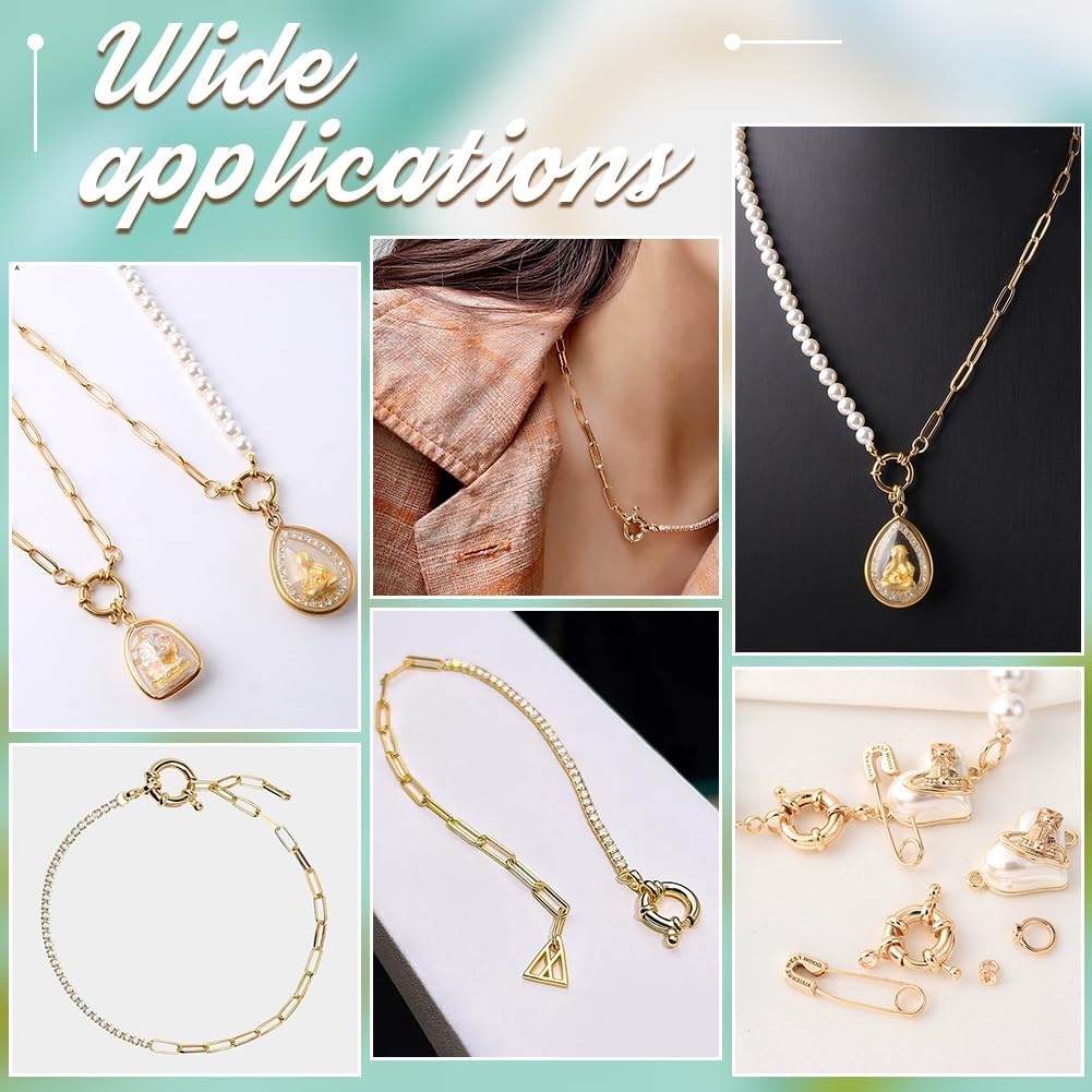 Golden Spring Clasps Stainl Steel Spring Ring Clasps Closed