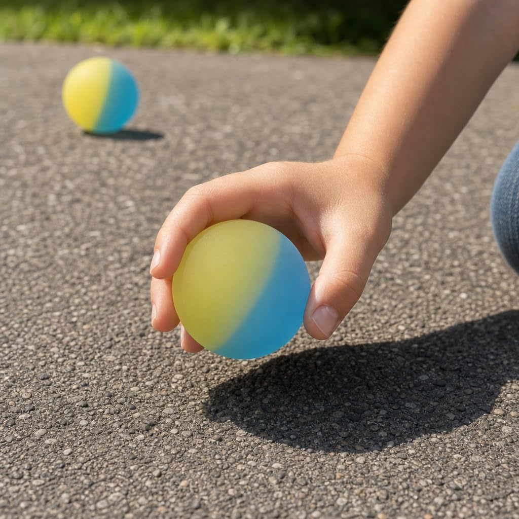 Jumbo Super Bouncy Balls (Pack) - 2.35-Inch Assorted Color Rubber Balls | 60 mm High-Bounce Balls for Party Favors, Carnival Prizes, Goodie Bags, Classroom Rewards, Outdoor Games & Everyday Play