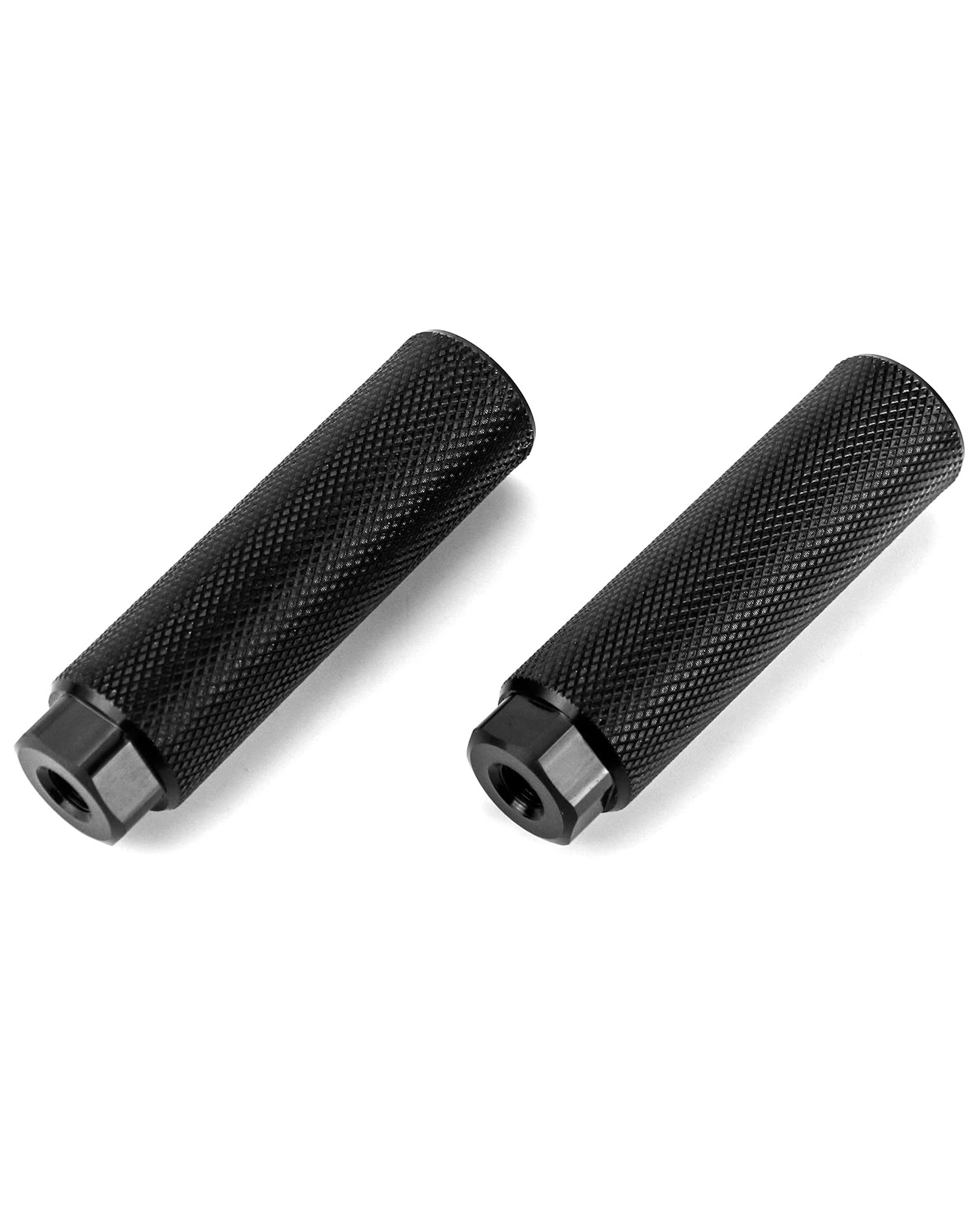 QWORK® - Bicicleta de pegs, BMX Pegs, Antideslizante aleación de Aluminio para BMX, Bicicleta de Carretera, reposapiés de Acrobacias, Color Negro