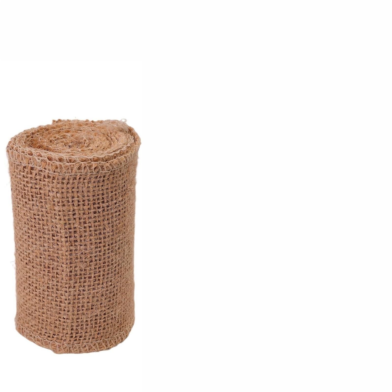 Hessian Roll 2meter Decoration Jute Roll Wedding Flower Wrapping Ribbon Multi-Scenario DIY Handmade Atmosphere Ribbons Home Party Supply(10cm)