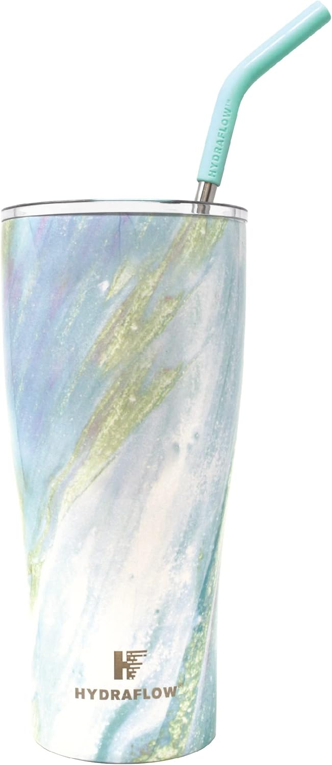 HYDRAFLOW Capri 30oz Tumbler with Straw Triple Wall
