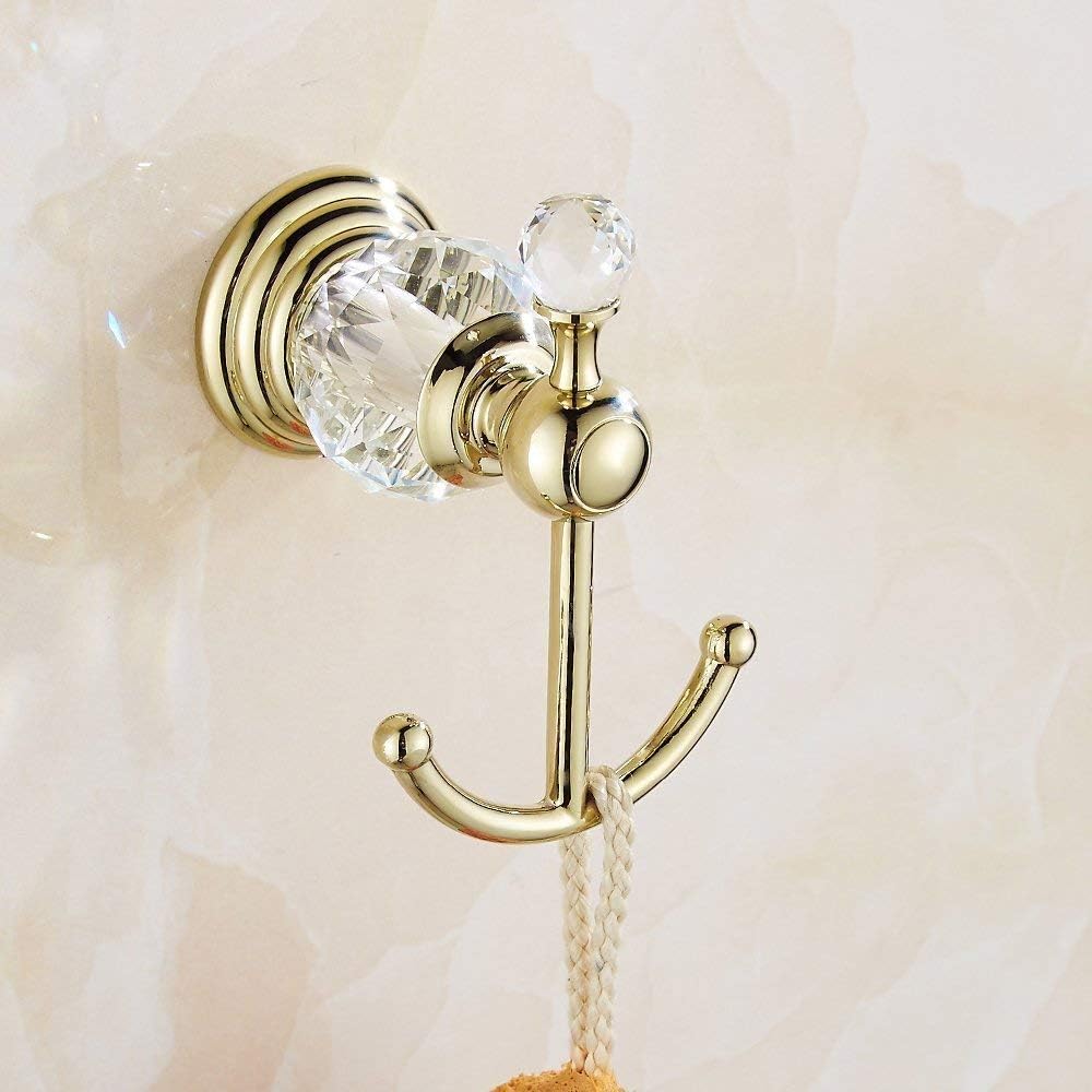 Flаѕh Dеаlѕ - 40% оƒƒ AUSWIND 4-Pcs Crystal Bathroom Hardware Set Wall Mounted for Bathroom Lavatory (Toilet Paper Holder/Towel Bar/Towel Rings/Clothes Hook) (Gold) Tор Brаndѕ AUSWIND 4-Pcs Crystal Bathroom Hardware Set Wall Mounted for Bathroom Lavatory (Toilet Paper Holder/Towel Bar/Towel Rings/Clothes Hook) (Gold)